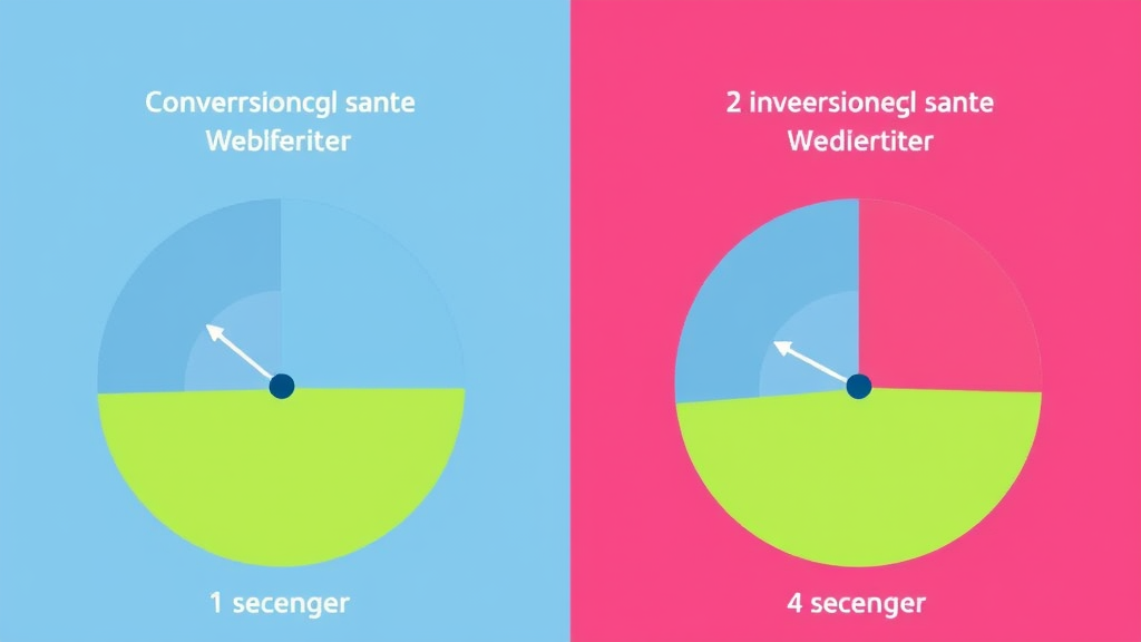 Grafik mit zwei Balkendiagrammen, die die Conversion-Raten einer E-Commerce-Website bei Ladezeiten von 1 Sekunde und 4 Sekunden vergleicht.