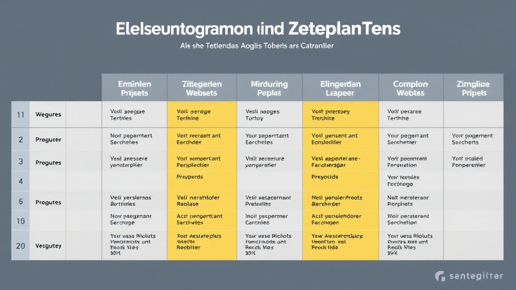 Illustration eines Zeitplans für die Erstellung verschiedener Website-Typen, mit Zeitangaben für einfache, mittlere und komplexe Projekte auf einem Kalender.