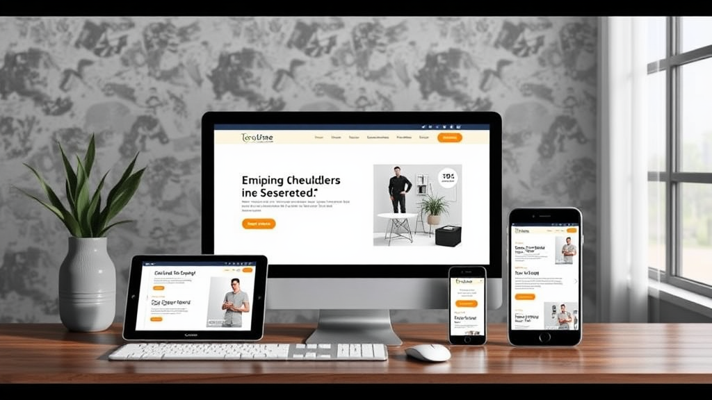 Moderne Website mit ansprechendem Layout, klarer Navigation und responsivem Design auf verschiedenen Geräten, die das Vertrauen der Nutzer stärkt.
