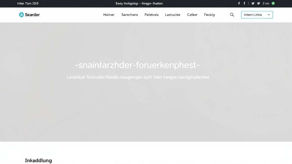 Screenshot einer Website mit klarer Navigation, minimalistischer Benutzeroberfläche und gut platzierten internen Links zur Verbesserung der Nutzererfahrung.