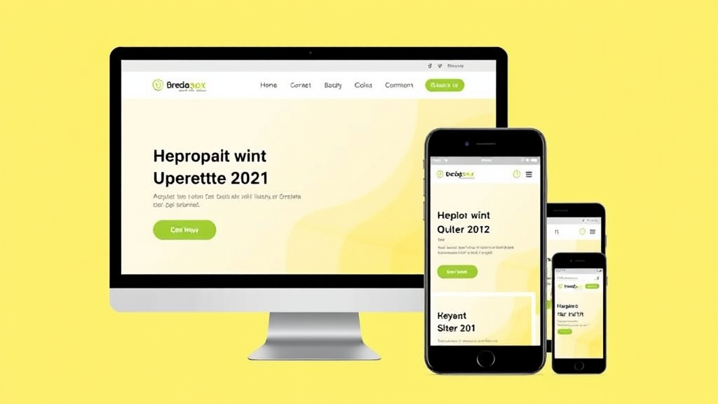 Startseite einer Website mit responsivem Design, die auf verschiedenen Geräten (Smartphone, Tablet, Desktop) optimal angezeigt wird, um Benutzererfahrung zu verbessern.