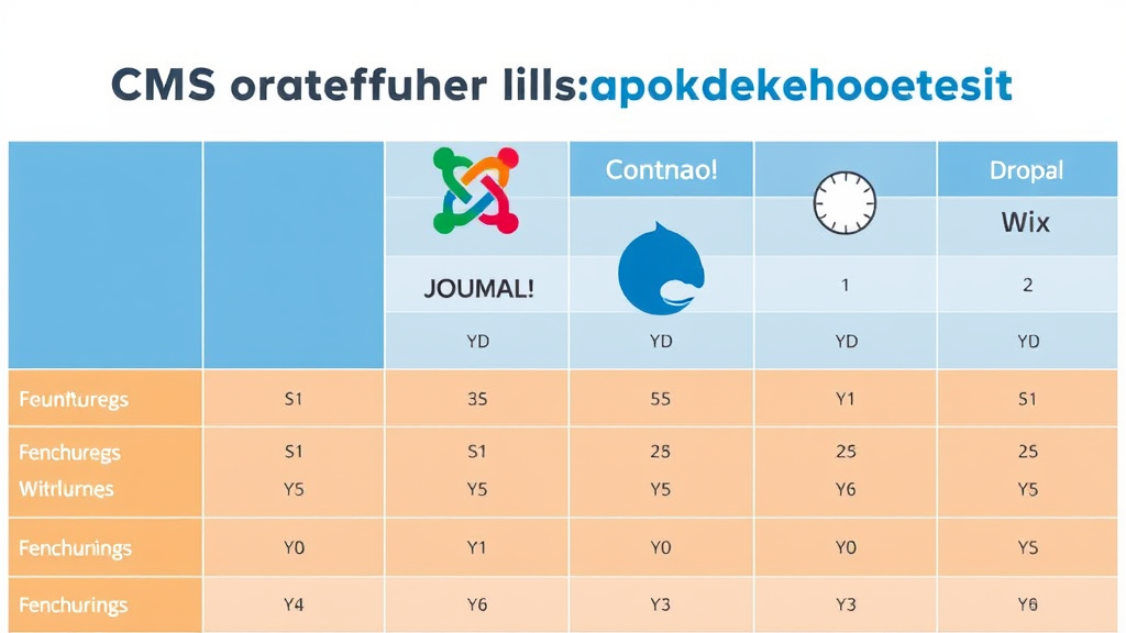 Vergleich von CMS für kleine Unternehmen: WordPress, Joomla!, Contao, Drupal und Wix hinsichtlich Funktionen, Kosten und Benutzerfreundlichkeit.